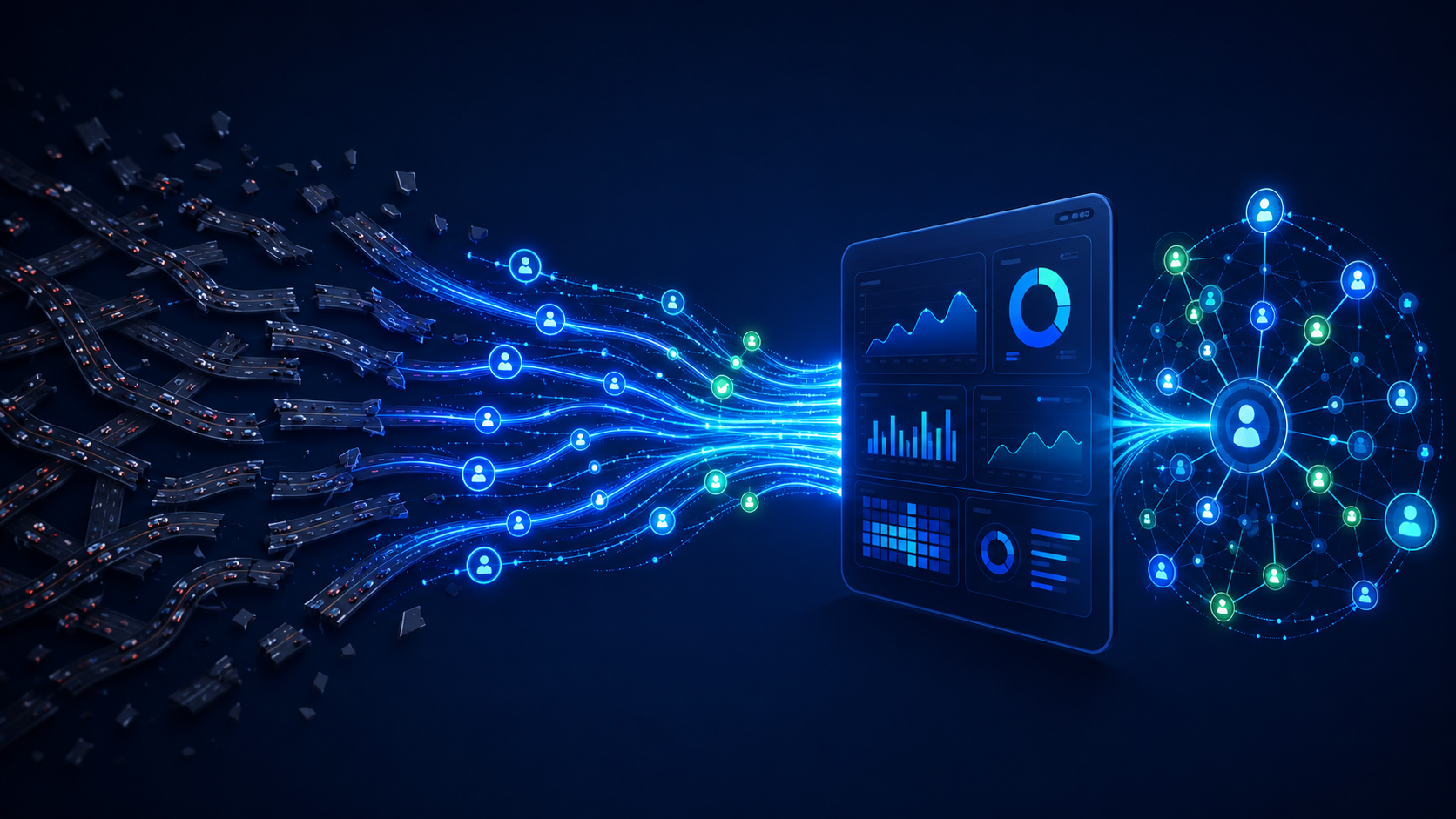 Fragmented traffic paths becoming connected visitor journeys and insights