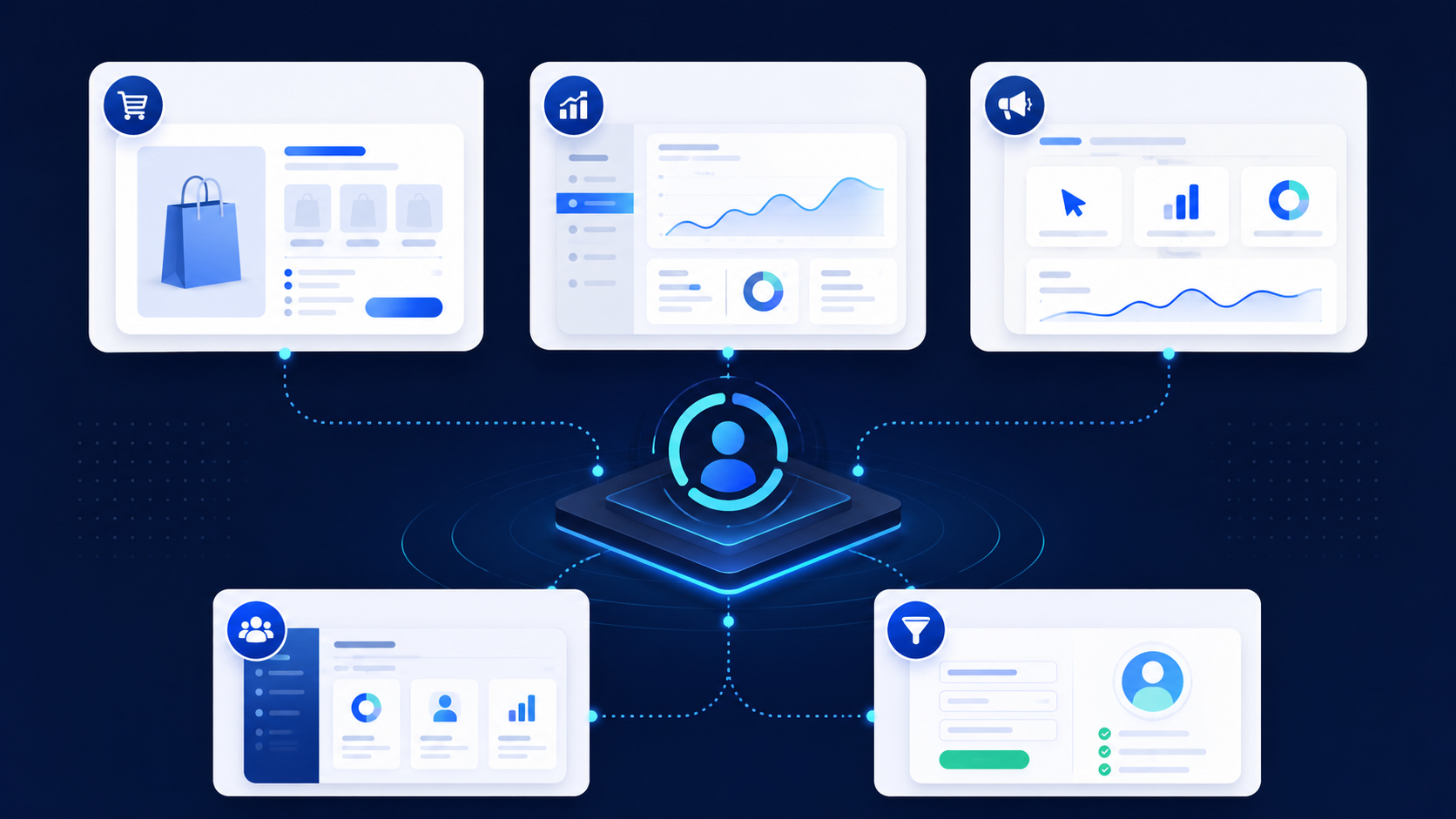 Ecommerce, SaaS, agency, performance marketing, and lead generation use cases connected to visitor intelligence